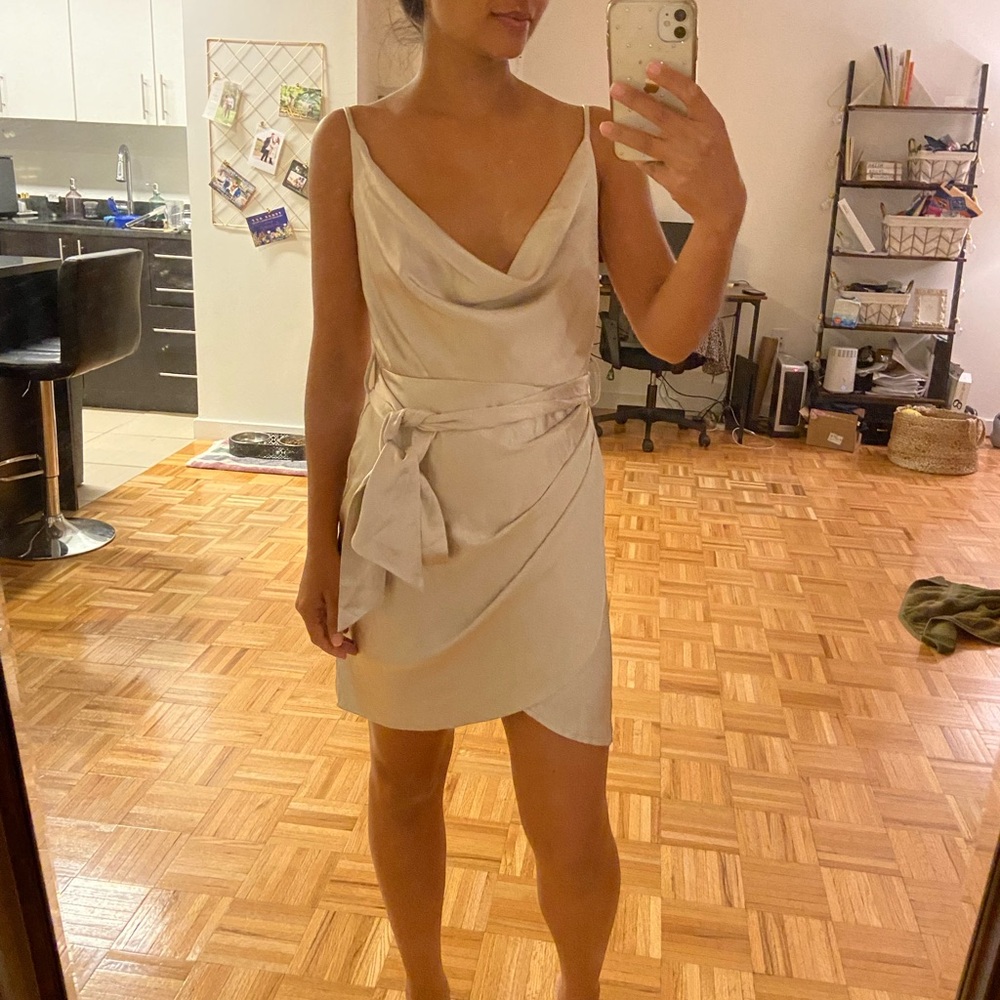 Selfie Leslie Champagne Mini Dress